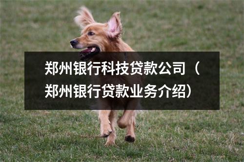 郑州银行科技贷款公司（郑州银行贷款业务介绍）