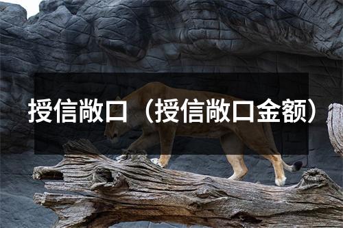 授信敞口(授信敞口金额)