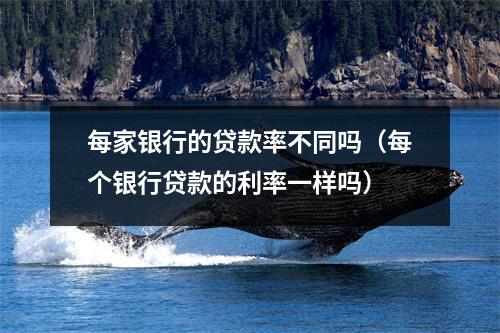 每家银行的贷款率不同吗（每个银行贷款的利率一样吗）