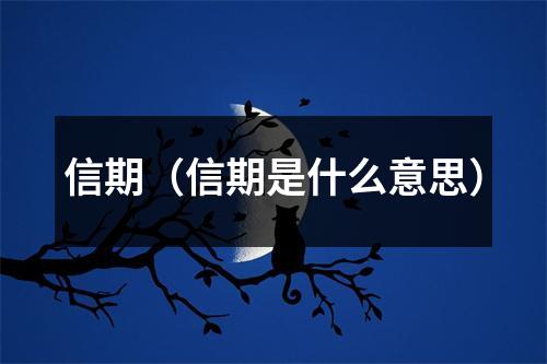 信期（信期是什么意思）