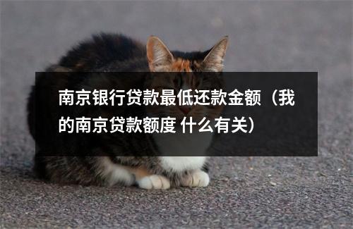 南京银行贷款最低还款金额（我的南京贷款额度 什么有关）