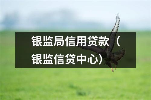 银监局信用贷款（银监信贷中心）