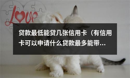 贷款最低能贷几张信用卡（有信用卡可以申请什么贷款最多能带多少）