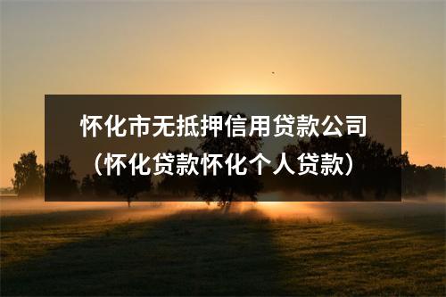 怀化市无抵押信用贷款公司（怀化贷款怀化个人贷款）