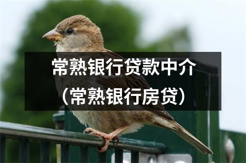 常熟银行贷款中介（常熟银行房贷）