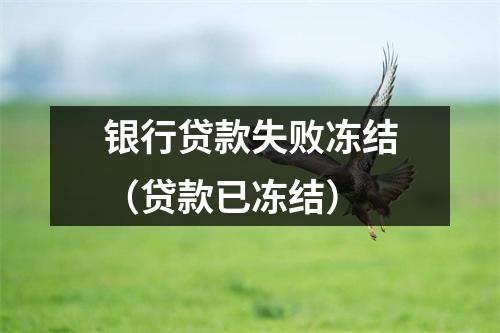 银行贷款失败冻结（贷款已冻结）
