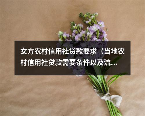 女方农村信用社贷款要求（当地农村信用社贷款需要条件以及流程）
