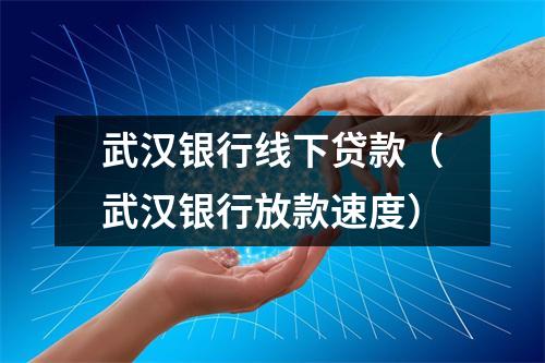 武汉银行线下贷款(武汉银行放款速度)