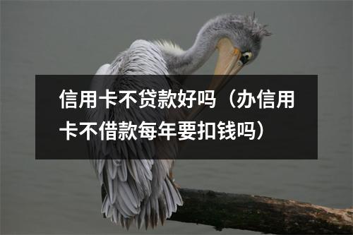 信用卡不贷款好吗（办信用卡不借款每年要扣钱吗）