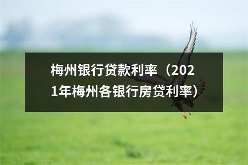 梅州银行贷款利率（2021年梅州各银行房贷利率）