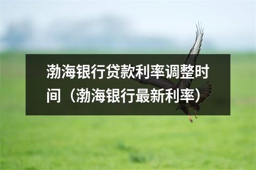 渤海银行贷款利率调整时间（渤海银行最新利率）