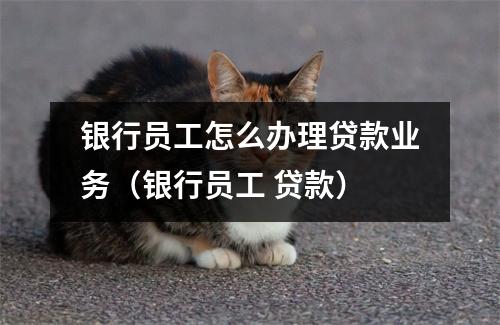 银行员工怎么办理贷款业务(银行员工 贷款)