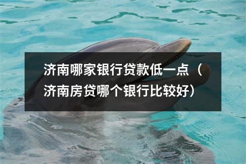 济南哪家银行贷款低一点（济南房贷哪个银行比较好）