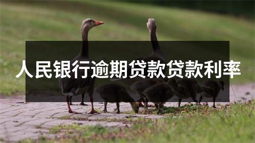 人民银行逾期贷款贷款利率