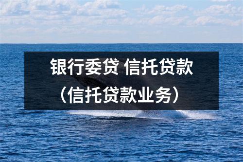 银行委贷 信托贷款（信托贷款业务）