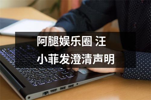 阿腿娱乐圈 汪小菲发澄清声明