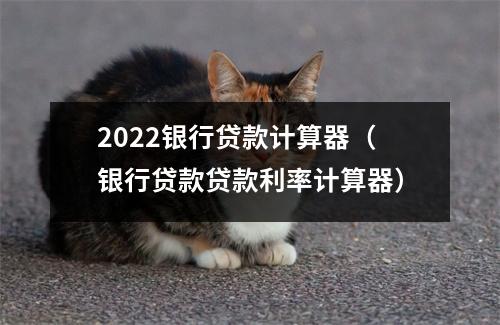 2022银行贷款计算器(银行贷款贷款利率计算器)