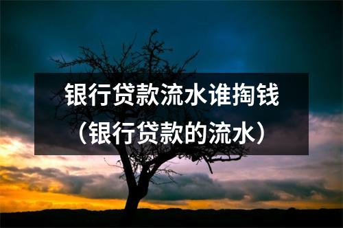 银行贷款流水谁掏钱（银行贷款的流水）