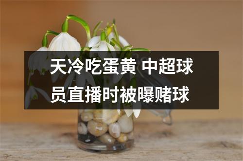天冷吃蛋黄 中超球员直播时被曝赌球