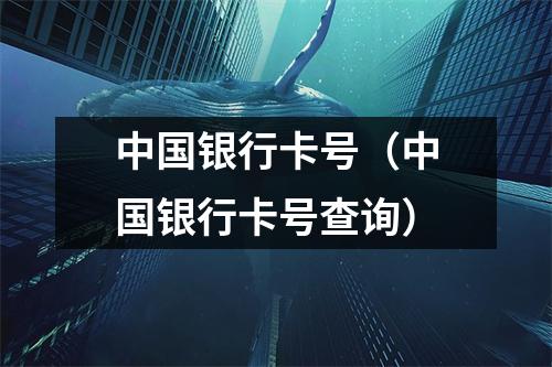 中国银行卡号(中国银行卡号查询)