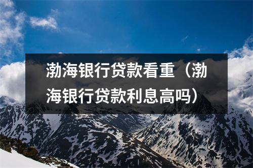 渤海银行贷款看重（渤海银行贷款利息高吗）