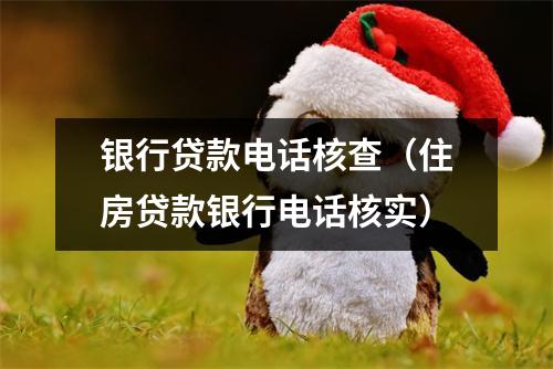 银行贷款电话核查（住房贷款银行电话核实）