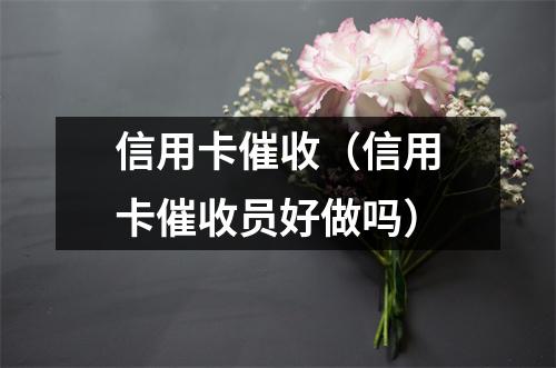 信用卡催收（信用卡催收员好做吗）