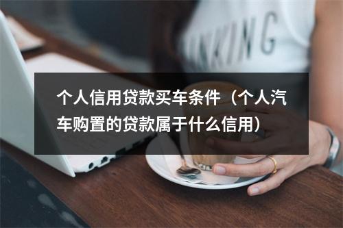 个人信用贷款买车条件（个人汽车购置的贷款属于什么信用）