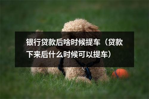 银行贷款后啥时候提车（贷款下来后什么时候可以提车）
