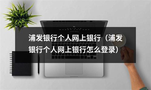 浦发银行个人网上银行(浦发银行个人网上银行怎么登录)