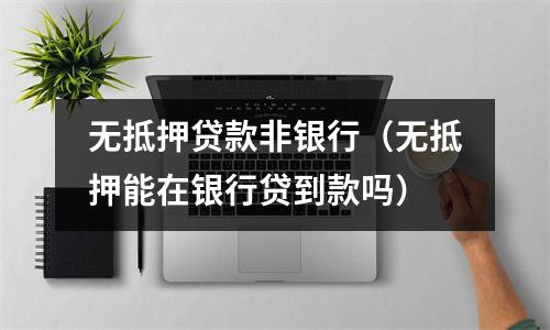 无抵押贷款非银行（无抵押能在银行贷到款吗）