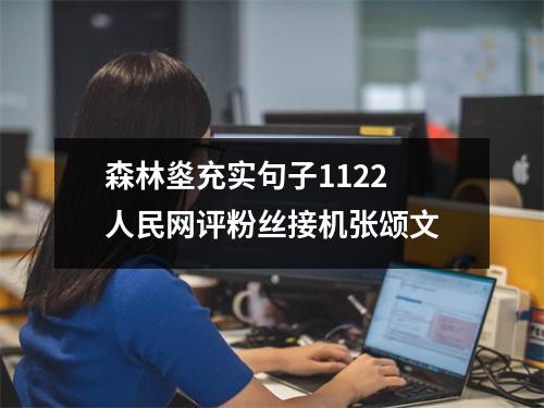 森林烾充实句子1122 人民网评粉丝接机张颂文
