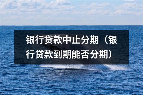 银行贷款中止分期（银行贷款到期能否分期）