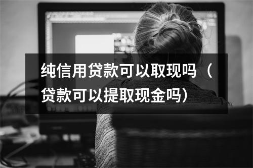 纯信用贷款可以取现吗（贷款可以提取现金吗）