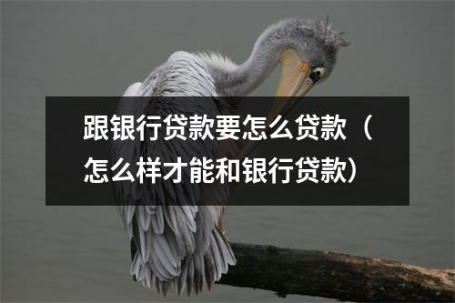 跟银行贷款要怎么贷款（怎么样才能和银行贷款）