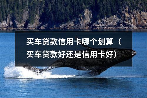 买车贷款信用卡哪个划算（买车贷款好还是信用卡好）