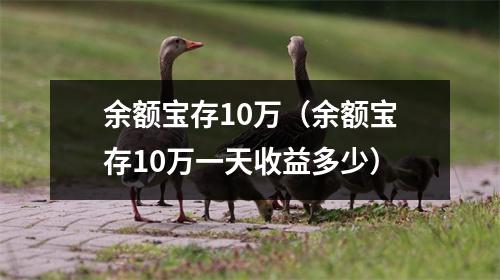 余额宝存10万（余额宝存10万一天收益多少）