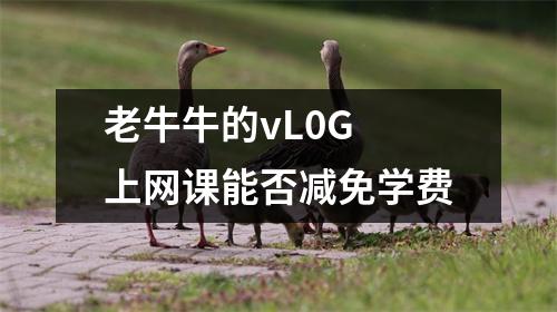 老牛牛的vL0G 上网课能否减免学费