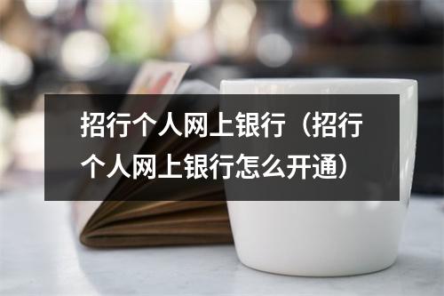 招行个人网上银行（招行个人网上银行怎么开通）