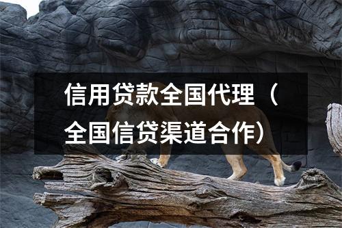信用贷款全国代理（全国信贷渠道合作）