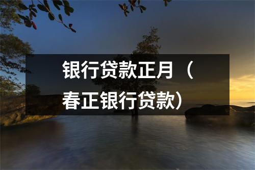 银行贷款正月（春正银行贷款）