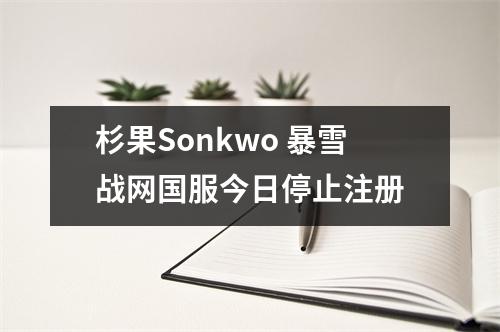 杉果Sonkwo 暴雪战网国服今日停止注册