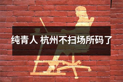 纯青人 杭州不扫场所码了