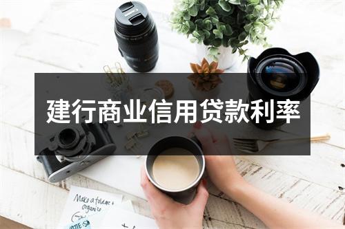 建行商业信用贷款利率