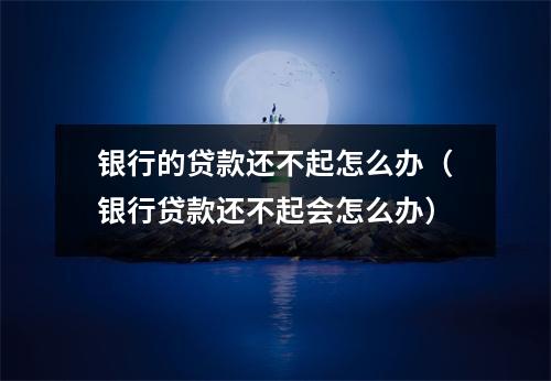 银行的贷款还不起怎么办（银行贷款还不起会怎么办）