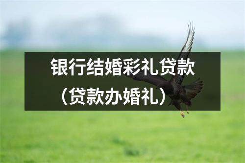 银行结婚彩礼贷款（贷款办婚礼）