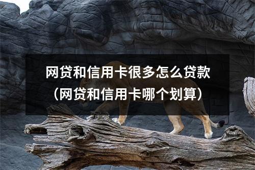 网贷和信用卡很多怎么贷款（网贷和信用卡哪个划算）