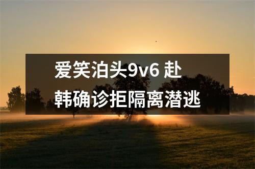 爱笑泊头9v6 赴韩确诊拒隔离潜逃