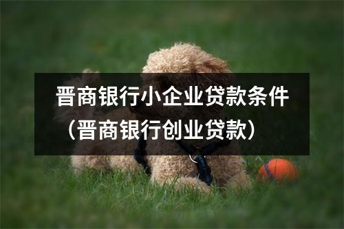 晋商银行小企业贷款条件（晋商银行创业贷款）