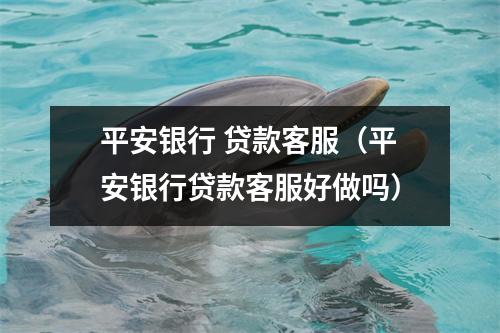 平安银行 贷款客服（平安银行贷款客服好做吗）
